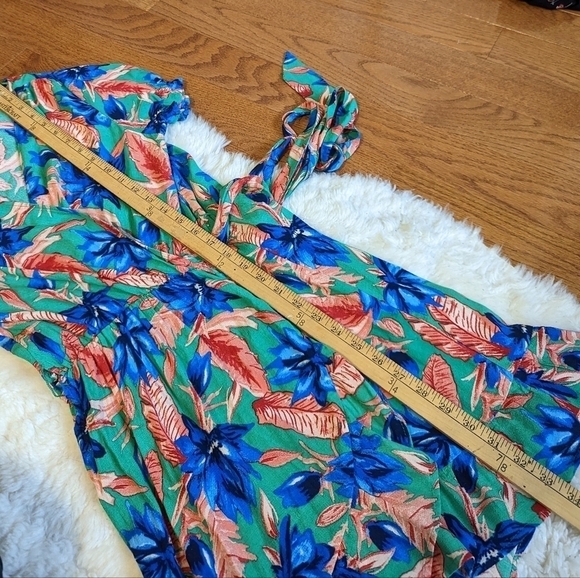 ZARA tropical floral print wrap dress xs - Picture 13 of 16